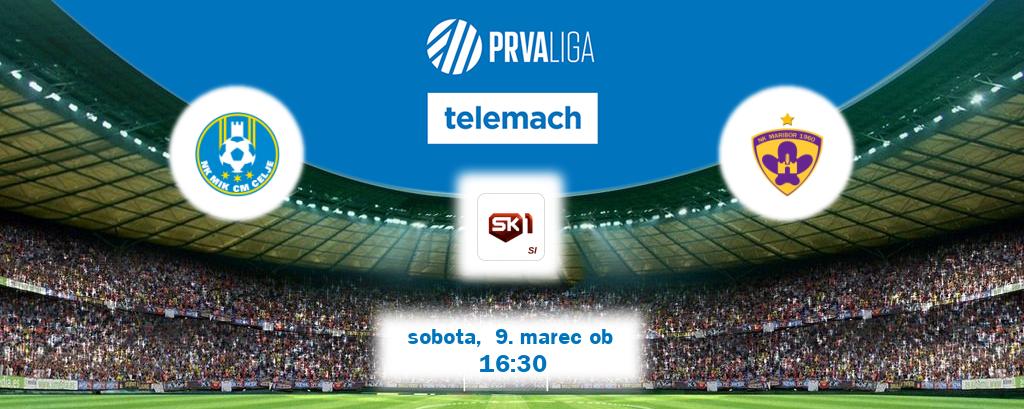 Prenos tekme med Celje in Maribor v živo na Sportklub 1 (sobota,  9. marec ob  16:30 uri).