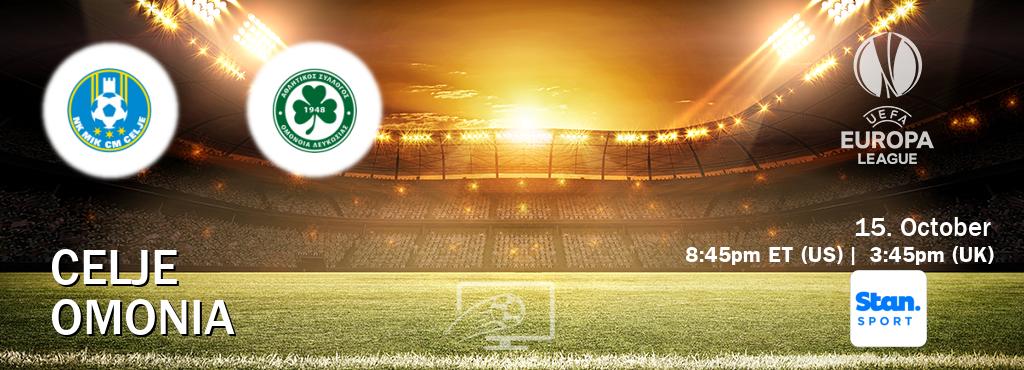You can watch game live between Celje and Omonia on Stan Sport(AU).