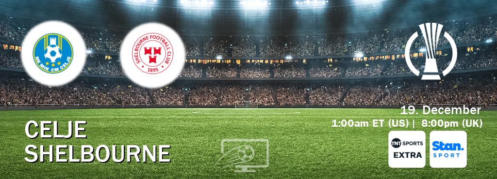 You can watch game live between Celje and Shelbourne on TNT Sports Extra(UK) and Stan Sport(AU). You can watch game live between Celje and Shelbourne on TNT Sports Extra(UK) and Stan Sport(AU).