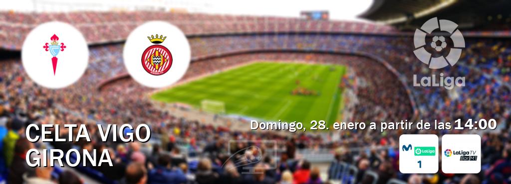 El partido entre Celta Vigo y Girona será retransmitido por M. LaLiga 1 y La Liga TV Bar M1 (domingo, 28. enero a partir de las  14:00).