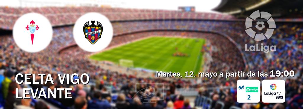 El partido entre Celta Vigo y Levante será retransmitido por M. LaLiga 2 y LaLigaTV Bar (martes, 12. mayo a partir de las 19:00). El partido entre Celta Vigo y Levante será retransmitido por M. LaLiga 2 y LaLigaTV Bar (martes, 12. mayo a partir de las 19:00).