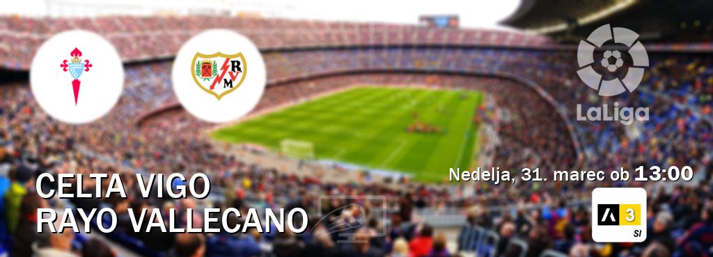 Prenos tekme med Celta Vigo in Rayo Vallecano v živo na Arena Sport 3 (nedelja, 31. marec ob  13:00 uri).