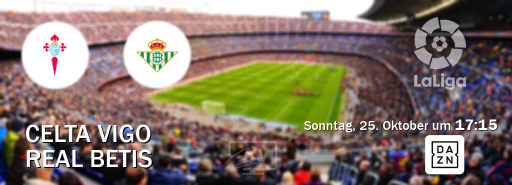Das Spiel zwischen Celta Vigo und Real Betis wird am Sonntag, 25. Oktober um 17:15, live vom DAZN übertragen. Das Spiel zwischen Celta Vigo und Real Betis wird am Sonntag, 25. Oktober um 17:15, live vom DAZN übertragen.