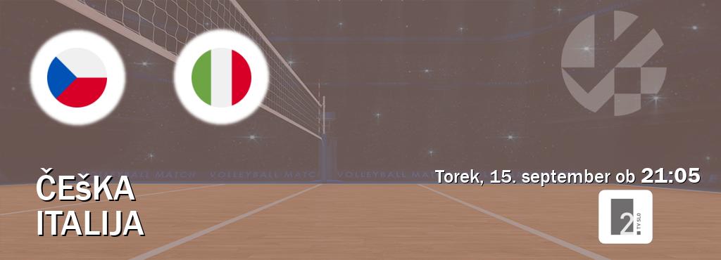 Dvoboj Češka in Italija s prenosom tekme v živo na TV Slo 2.