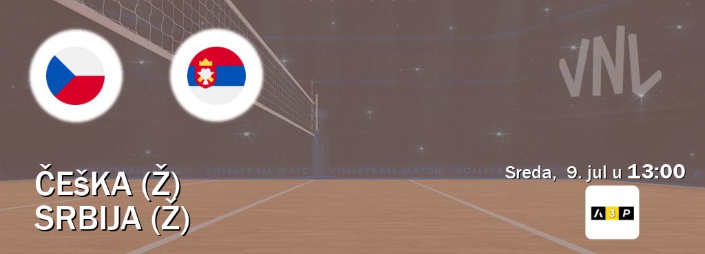 Izravni prijenos utakmice Češka (Ž) i Srbija (Ž) pratite uživo na Arena Premium 3 (sreda,  9. jul u  13:00).