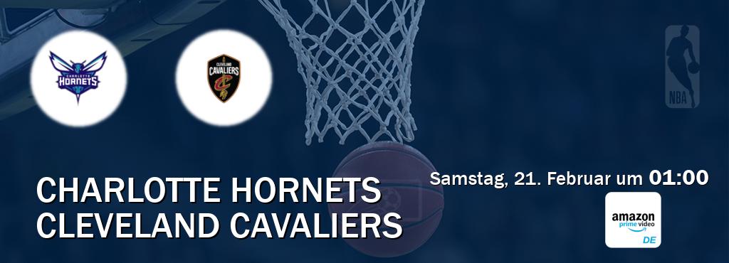 Das Spiel zwischen Charlotte Hornets und Cleveland Cavaliers wird am Samstag, 21. Februar um  01:00, live vom Amazon Prime DE übertragen.