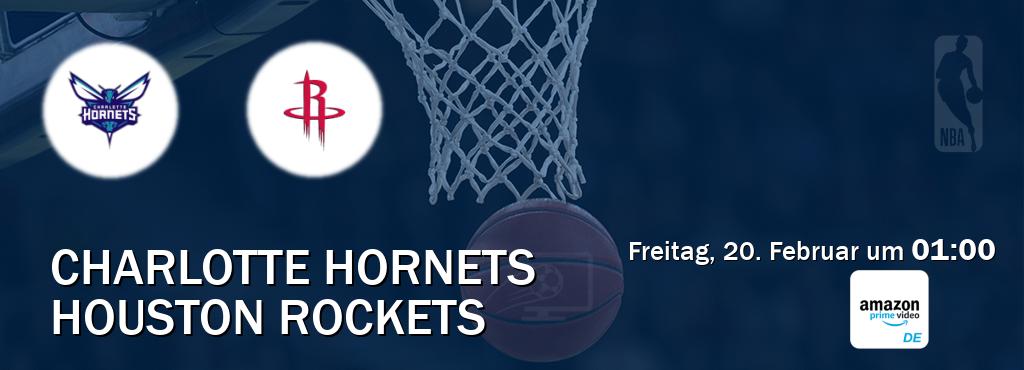 Das Spiel zwischen Charlotte Hornets und Houston Rockets wird am Freitag, 20. Februar um  01:00, live vom Amazon Prime DE übertragen.
