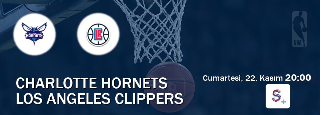 Karşılaşma Charlotte Hornets - Los Angeles Clippers S Sport +'den canlı yayınlanacak (Cumartesi, 22. Kasım  20:00).