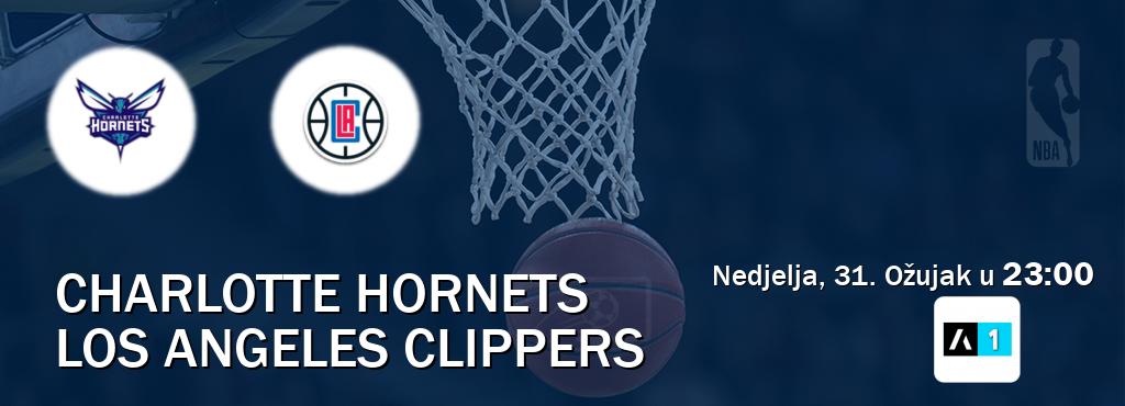 Izravni prijenos utakmice Charlotte Hornets i Los Angeles Clippers pratite uživo na Arena Sport 1 (Nedjelja, 31. Ožujak u  23:00).