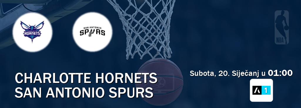 Izravni prijenos utakmice Charlotte Hornets i San Antonio Spurs pratite uživo na Arena Sport 1 (Subota, 20. Siječanj u  01:00).