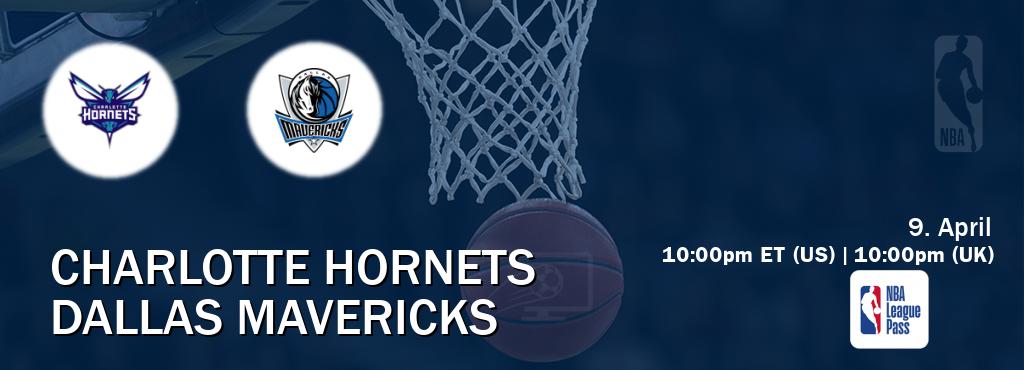 You can watch game live between Charlotte Hornets and Dallas Mavericks on NBA League Pass.