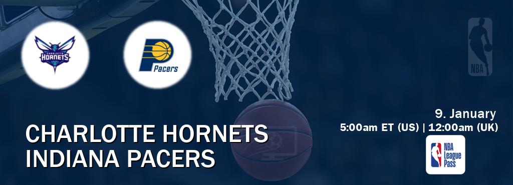 You can watch game live between Charlotte Hornets and Indiana Pacers on NBA League Pass.