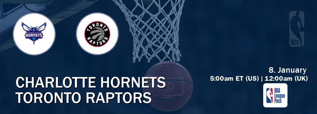 You can watch game live between Charlotte Hornets and Toronto Raptors on NBA League Pass. You can watch game live between Charlotte Hornets and Toronto Raptors on NBA League Pass.