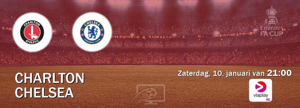 Wedstrijd tussen Charlton en Chelsea live op tv bij Viaplay Nederland (zaterdag, 10. januari van  21:00).