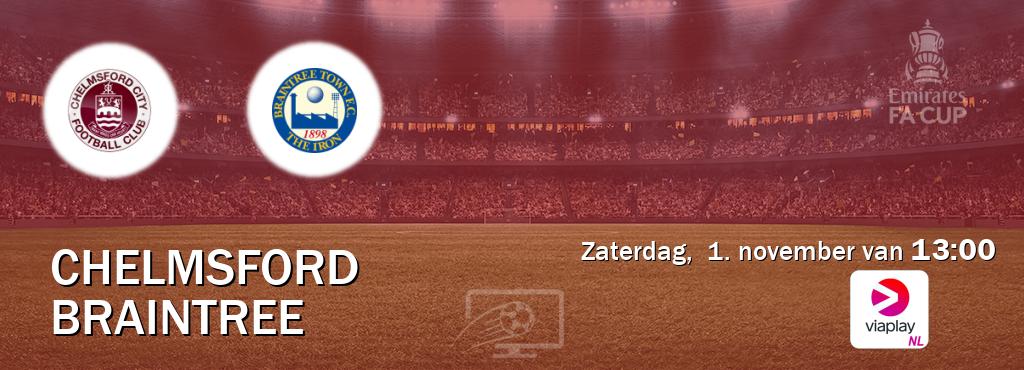 Wedstrijd tussen Chelmsford en Braintree live op tv bij Viaplay Nederland (zaterdag,  1. november van  13:00).