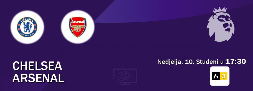 Izravni prijenos utakmice Chelsea i Arsenal pratite uživo na Arena Sport 3 (Nedjelja, 10. Studeni u  17:30).