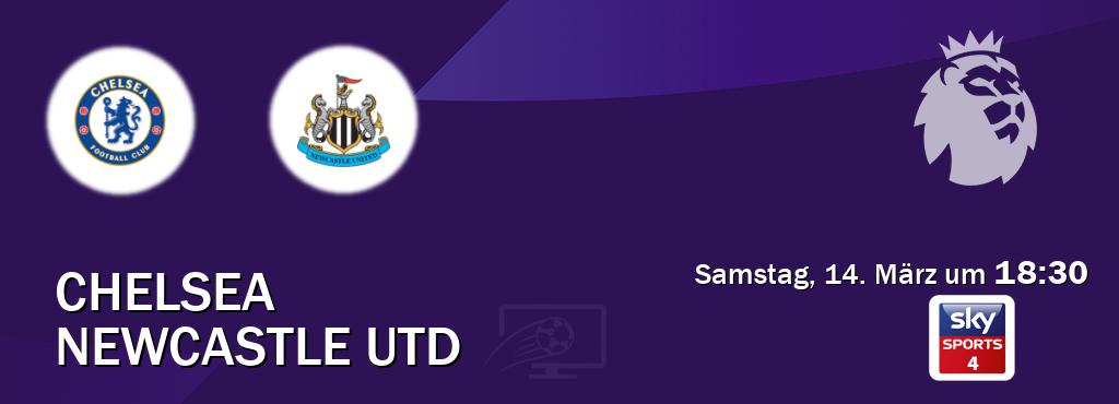 Das Spiel zwischen Chelsea und Newcastle Utd wird am Samstag, 14. März um  18:30, live vom Sky Sport 4 übertragen.