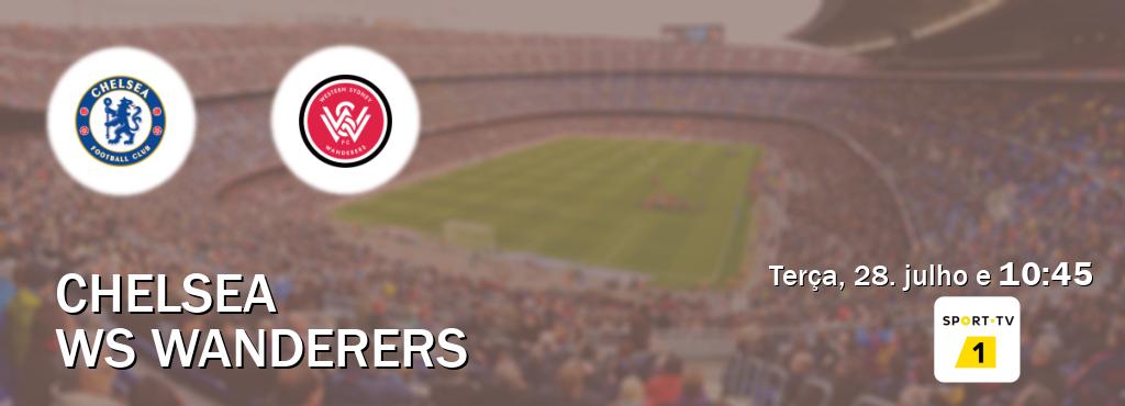 Jogo entre Chelsea e WS Wanderers tem emissão Sport TV 1 (terça, 28. julho e  10:45).