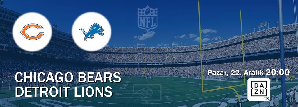 Karşılaşma Chicago Bears - Detroit Lions DAZN'den canlı yayınlanacak (Pazar, 22. Aralık  20:00).