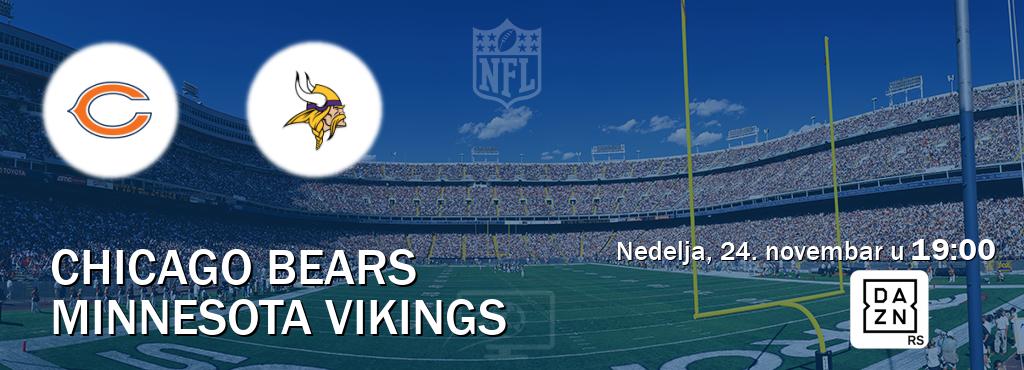 Izravni prijenos utakmice Chicago Bears i Minnesota Vikings pratite uživo na DAZN (nedelja, 24. novembar u  19:00).