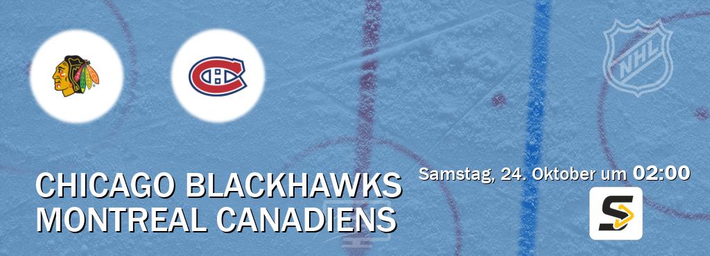 Das Spiel zwischen Chicago Blackhawks und Montreal Canadiens wird am Samstag, 24. Oktober um 02:00, live vom SPORTEUROPE.TV übertragen. Das Spiel zwischen Chicago Blackhawks und Montreal Canadiens wird am Samstag, 24. Oktober um 02:00, live vom SPORTEUROPE.TV übertragen.