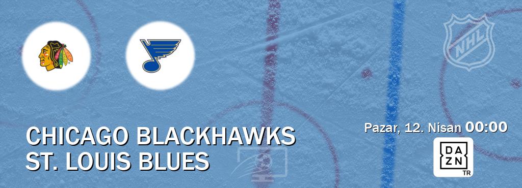 Karşılaşma Chicago Blackhawks - St. Louis Blues DAZN'den canlı yayınlanacak (Pazar, 12. Nisan 00:00). Karşılaşma Chicago Blackhawks - St. Louis Blues DAZN'den canlı yayınlanacak (Pazar, 12. Nisan 00:00).