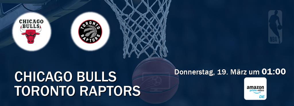 Das Spiel zwischen Chicago Bulls und Toronto Raptors wird am Donnerstag, 19. März um  01:00, live vom Amazon Prime DE übertragen.
