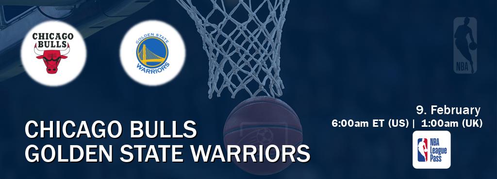 You can watch game live between Chicago Bulls and Golden State Warriors on NBA League Pass.