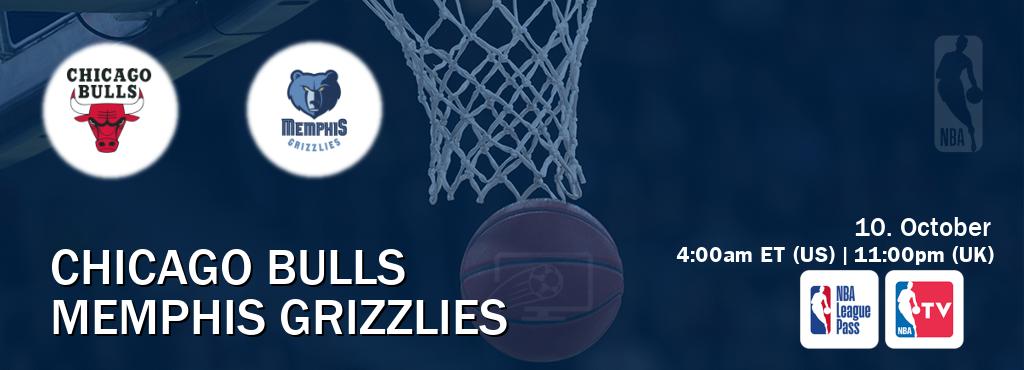You can watch game live between Chicago Bulls and Memphis Grizzlies on NBA League Pass and NBA TV(US). You can watch game live between Chicago Bulls and Memphis Grizzlies on NBA League Pass and NBA TV(US).