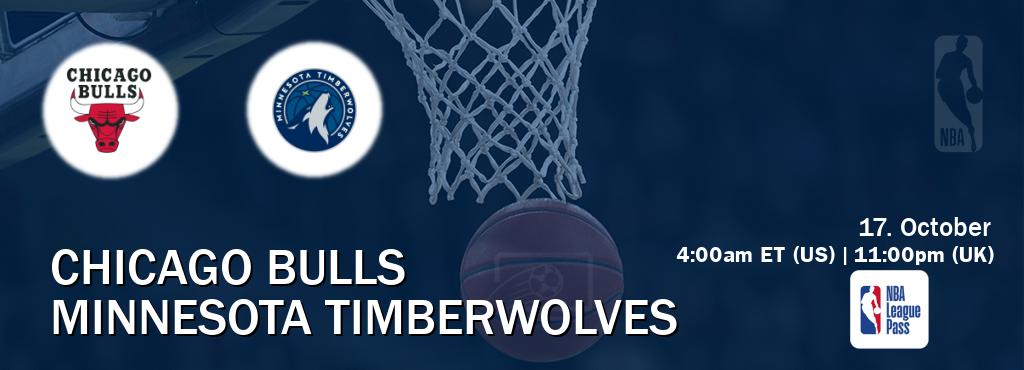 You can watch game live between Chicago Bulls and Minnesota Timberwolves on NBA League Pass. You can watch game live between Chicago Bulls and Minnesota Timberwolves on NBA League Pass.