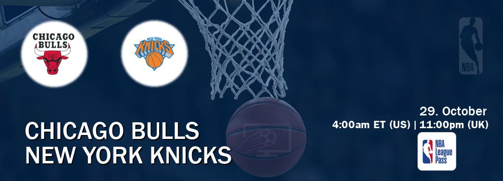 You can watch game live between Chicago Bulls and New York Knicks on NBA League Pass. You can watch game live between Chicago Bulls and New York Knicks on NBA League Pass.