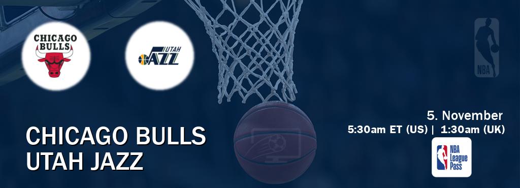 You can watch game live between Chicago Bulls and Utah Jazz on NBA League Pass.