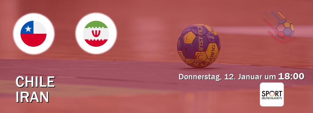 Das Spiel zwischen Chile und Iran wird am Donnerstag, 12. Januar um  18:00, live vom Sportdeutschland.TV übertragen.