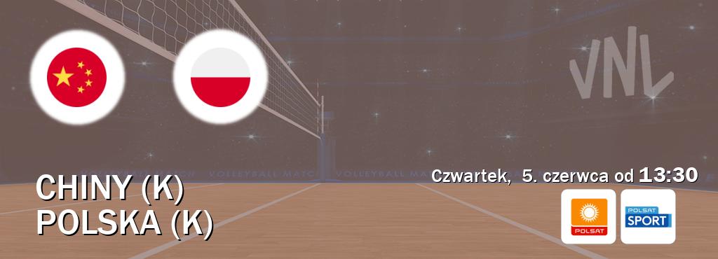 Gra między Chiny (K) i Polska (K) transmisja na żywo w Polsat i Polsat Sport (czwartek,  5. czerwca od  13:30).