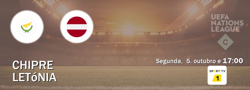 Jogo entre Chipre e Letónia tem emissão Sport TV 1 (segunda, 5. outubro e 17:00). Jogo entre Chipre e Letónia tem emissão Sport TV 1 (segunda, 5. outubro e 17:00).