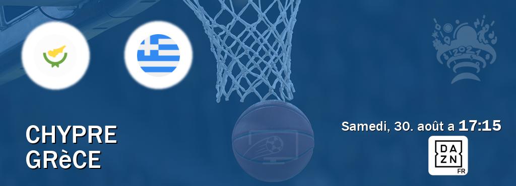 Match entre Chypre et Grèce en direct à la DAZN (samedi, 30. août a  17:15).