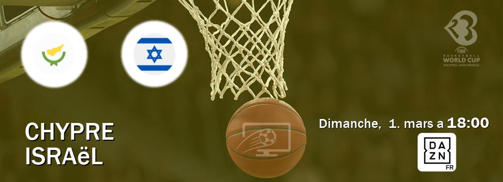 Match entre Chypre et Israël en direct à la DAZN (dimanche,  1. mars a  18:00).