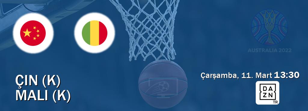Karşılaşma Çin (K) - Mali (K) DAZN'den canlı yayınlanacak (Çarşamba, 11. Mart  13:30).