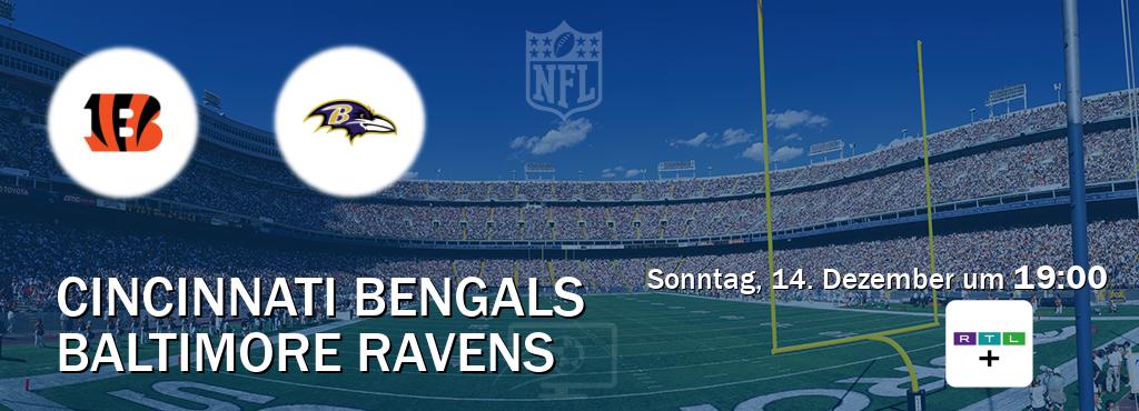 Das Spiel zwischen Cincinnati Bengals und Baltimore Ravens wird am Sonntag, 14. Dezember um 19:00, live vom RTL+ übertragen. Das Spiel zwischen Cincinnati Bengals und Baltimore Ravens wird am Sonntag, 14. Dezember um 19:00, live vom RTL+ übertragen.