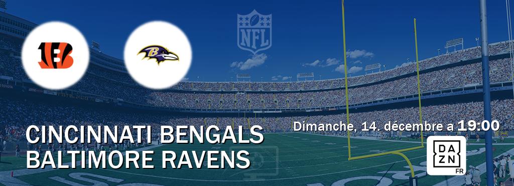 Match entre Cincinnati Bengals et Baltimore Ravens en direct à la DAZN (dimanche, 14. décembre a  19:00).