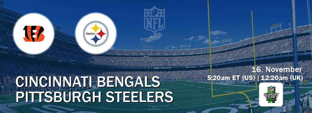 You can watch game live between Cincinnati Bengals and Pittsburgh Steelers on NFL Sunday Ticket(US). You can watch game live between Cincinnati Bengals and Pittsburgh Steelers on NFL Sunday Ticket(US).