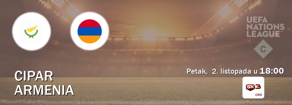 Izravni prijenos utakmice Cipar i Armenia pratite uživo na Sportklub 3 (petak, 2. listopada u 18:00). Izravni prijenos utakmice Cipar i Armenia pratite uživo na Sportklub 3 (petak, 2. listopada u 18:00).