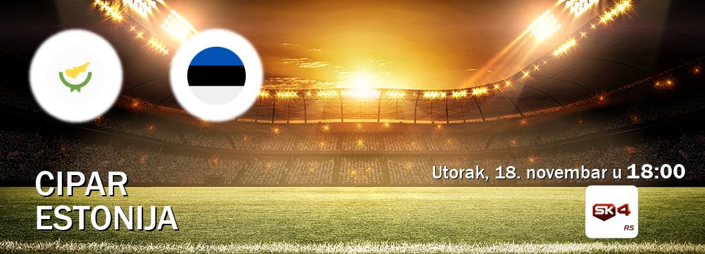 Izravni prijenos utakmice Cipar i Estonija pratite uživo na Sportklub 4 (utorak, 18. novembar u  18:00).