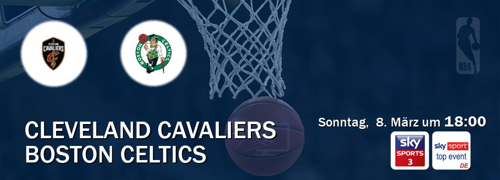 Das Spiel zwischen Cleveland Cavaliers und Boston Celtics wird am Sonntag,  8. März um  18:00, live vom Sky Sport 3 und Sky Sport Top Event übertragen.