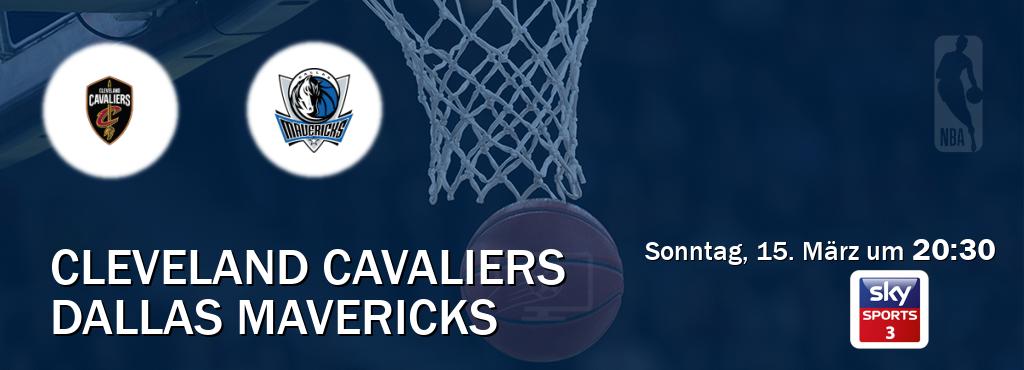 Das Spiel zwischen Cleveland Cavaliers und Dallas Mavericks wird am Sonntag, 15. März um 20:30, live vom Sky Sport 3 übertragen. Das Spiel zwischen Cleveland Cavaliers und Dallas Mavericks wird am Sonntag, 15. März um 20:30, live vom Sky Sport 3 übertragen.