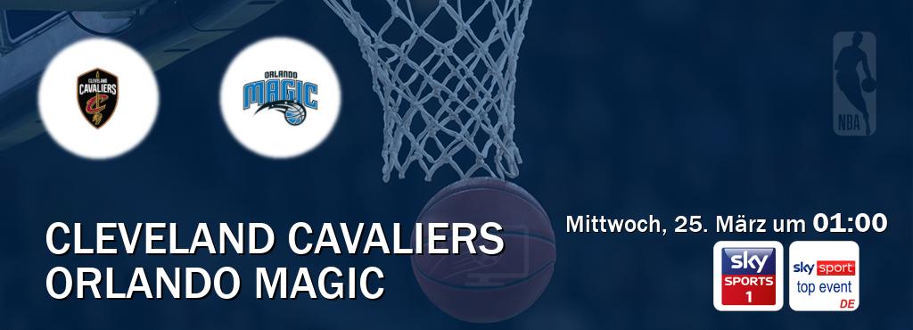 Das Spiel zwischen Cleveland Cavaliers und Orlando Magic wird am Mittwoch, 25. März um  01:00, live vom Sky Sport 1 und Sky Sport Top Event übertragen.