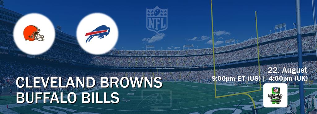 You can watch game live between Cleveland Browns and Buffalo Bills on NFL Sunday Ticket(US).