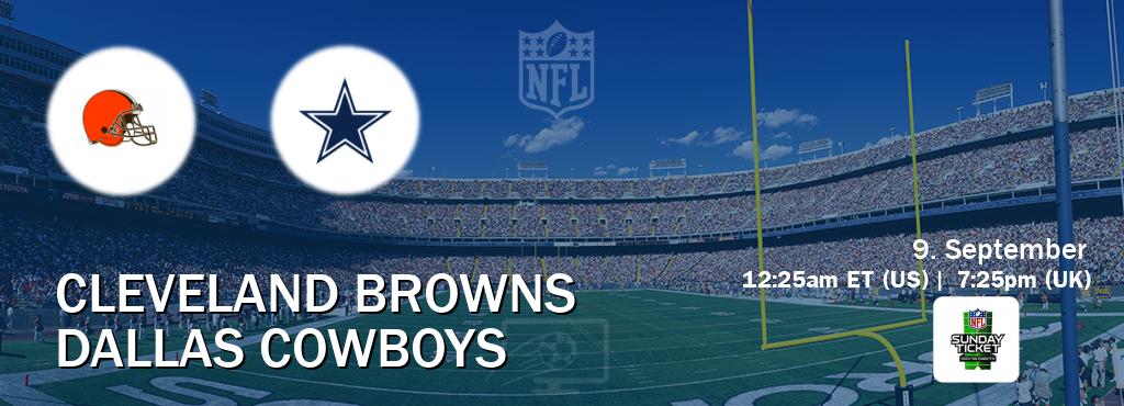 You can watch game live between Cleveland Browns and Dallas Cowboys on NFL Sunday Ticket(US).