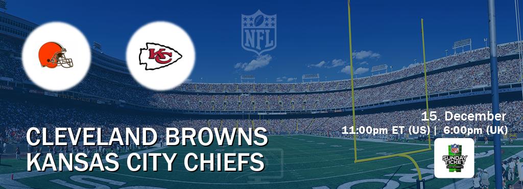 You can watch game live between Cleveland Browns and Kansas City Chiefs on NFL Sunday Ticket(US).