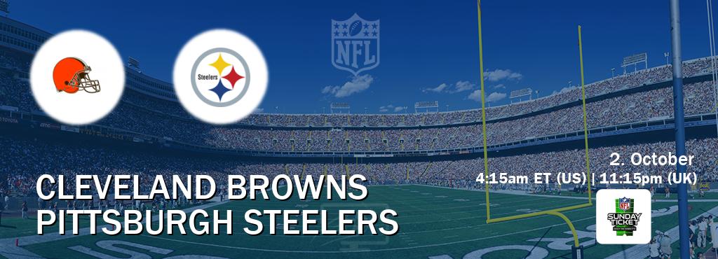 You can watch game live between Cleveland Browns and Pittsburgh Steelers on NFL Sunday Ticket(US).